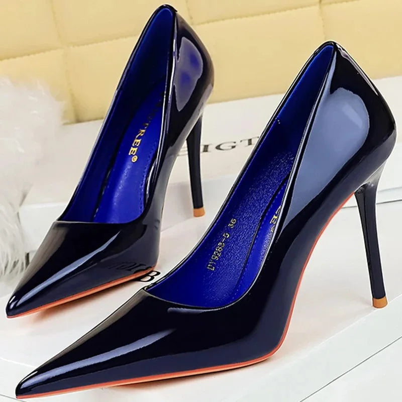 Navy blue stiletto pumps new arrivals