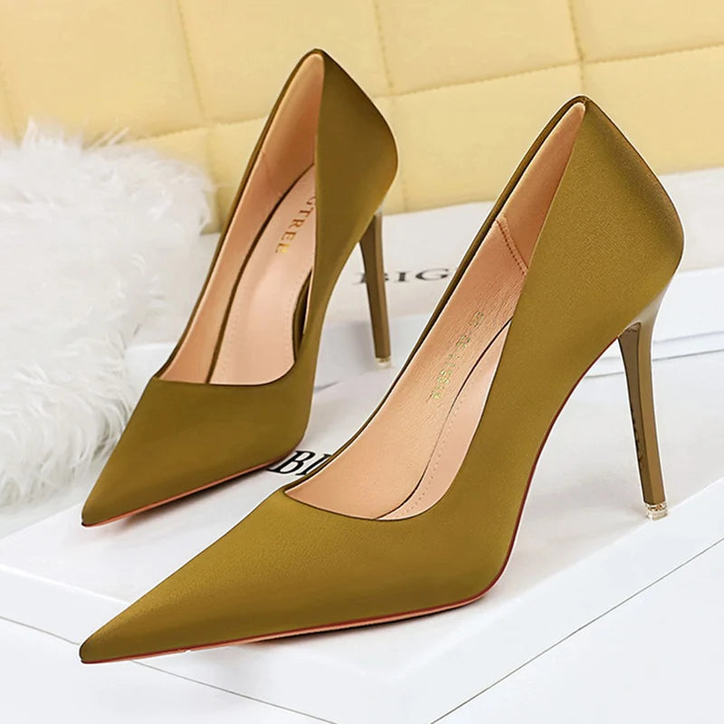 Olive green stilettos online