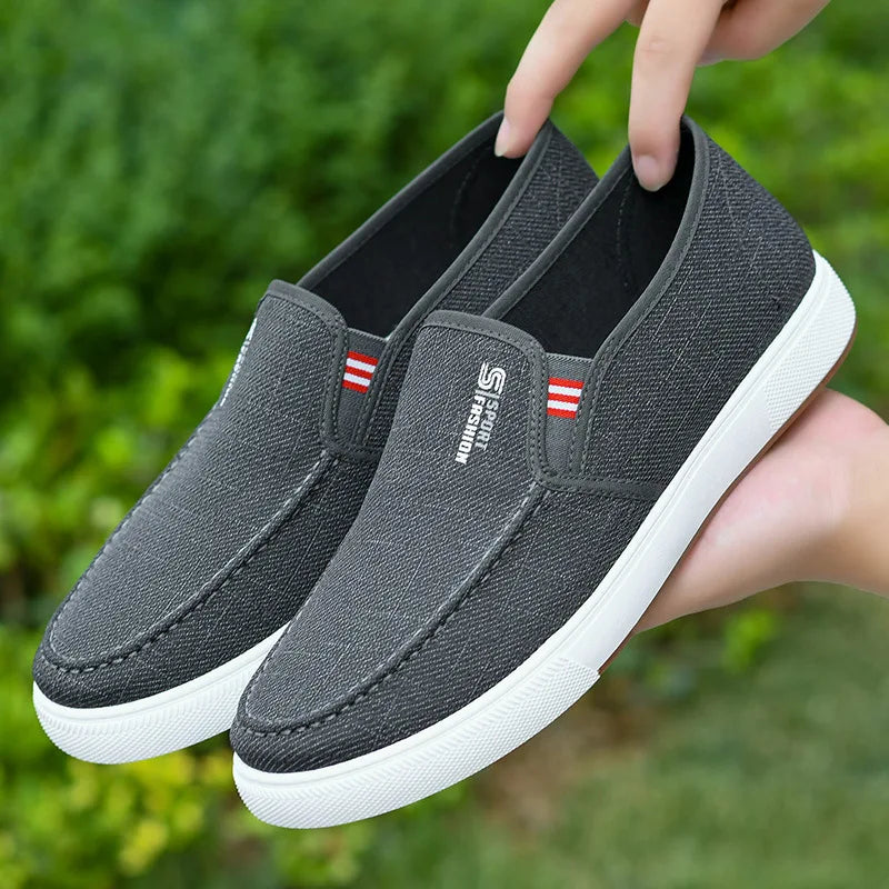 Mens Casual Slip-on Canvas Loafers Shoes