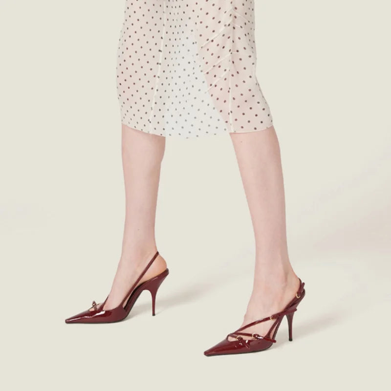 strappy high heel pumps