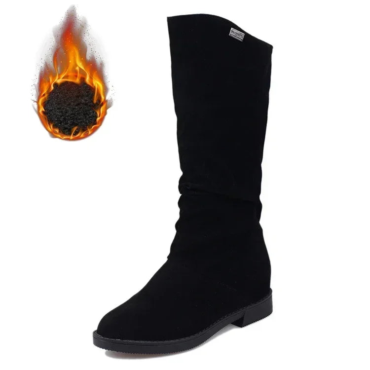 Red Mid-Calf Boots main image 1