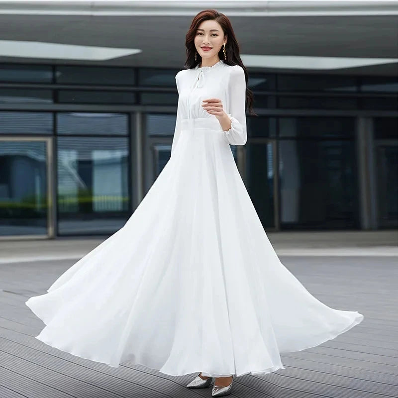 White flowing maxi dress cheap