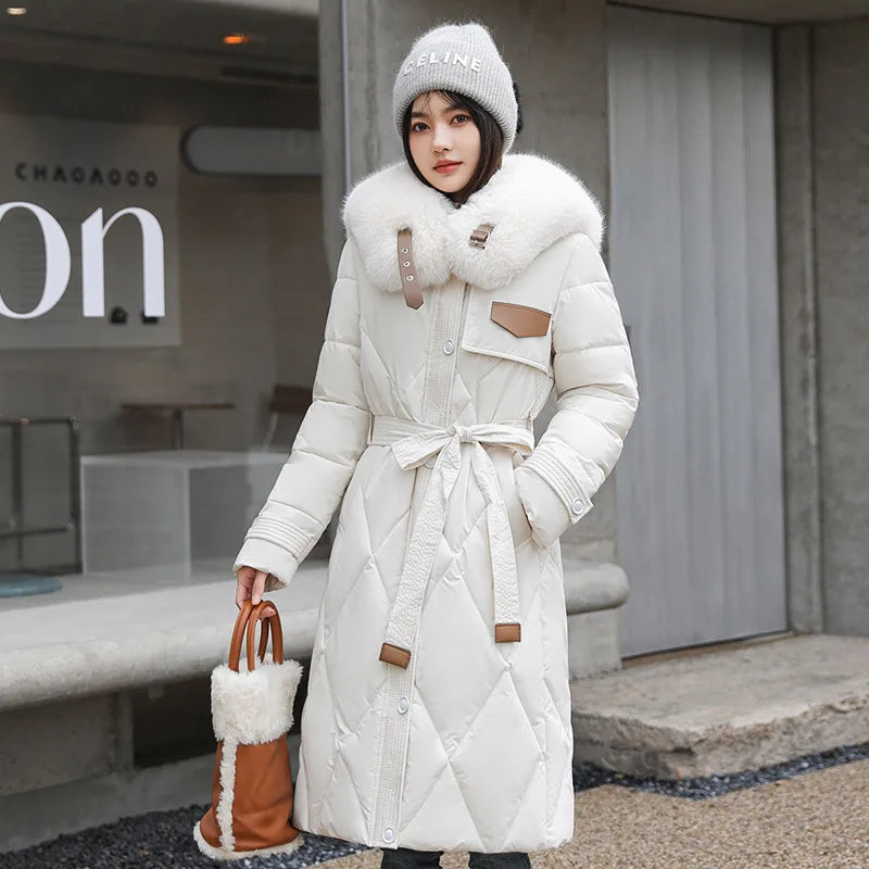 Fur Trend Best Faux Fur Coat 2019 Womens Belted Puffer Coat With