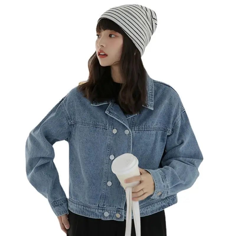 Stylish Lightweight Denim Jacket With Button on Luulla