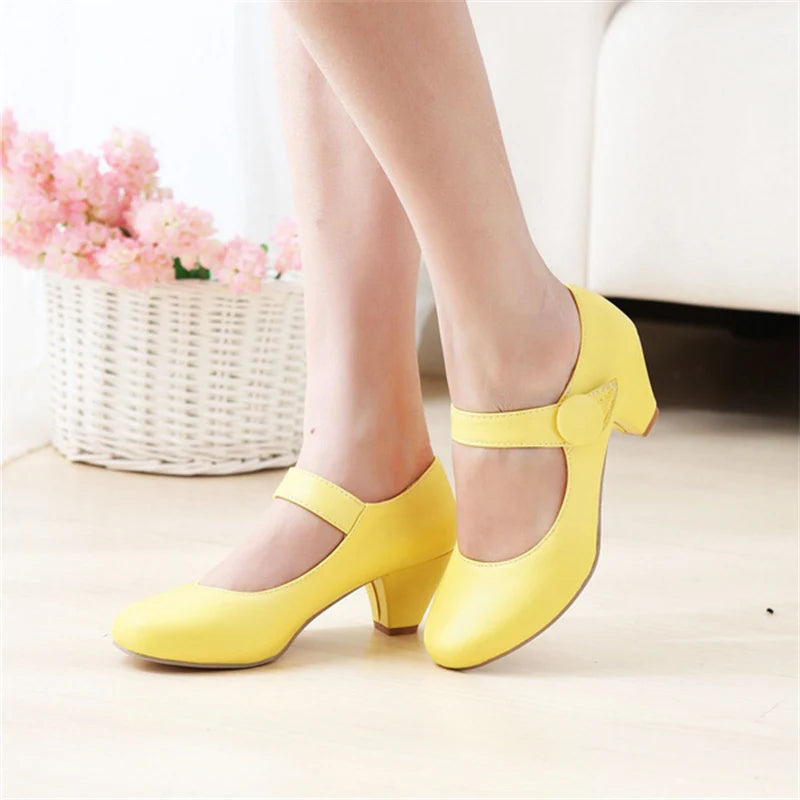 Yellow low heel shoes outlet