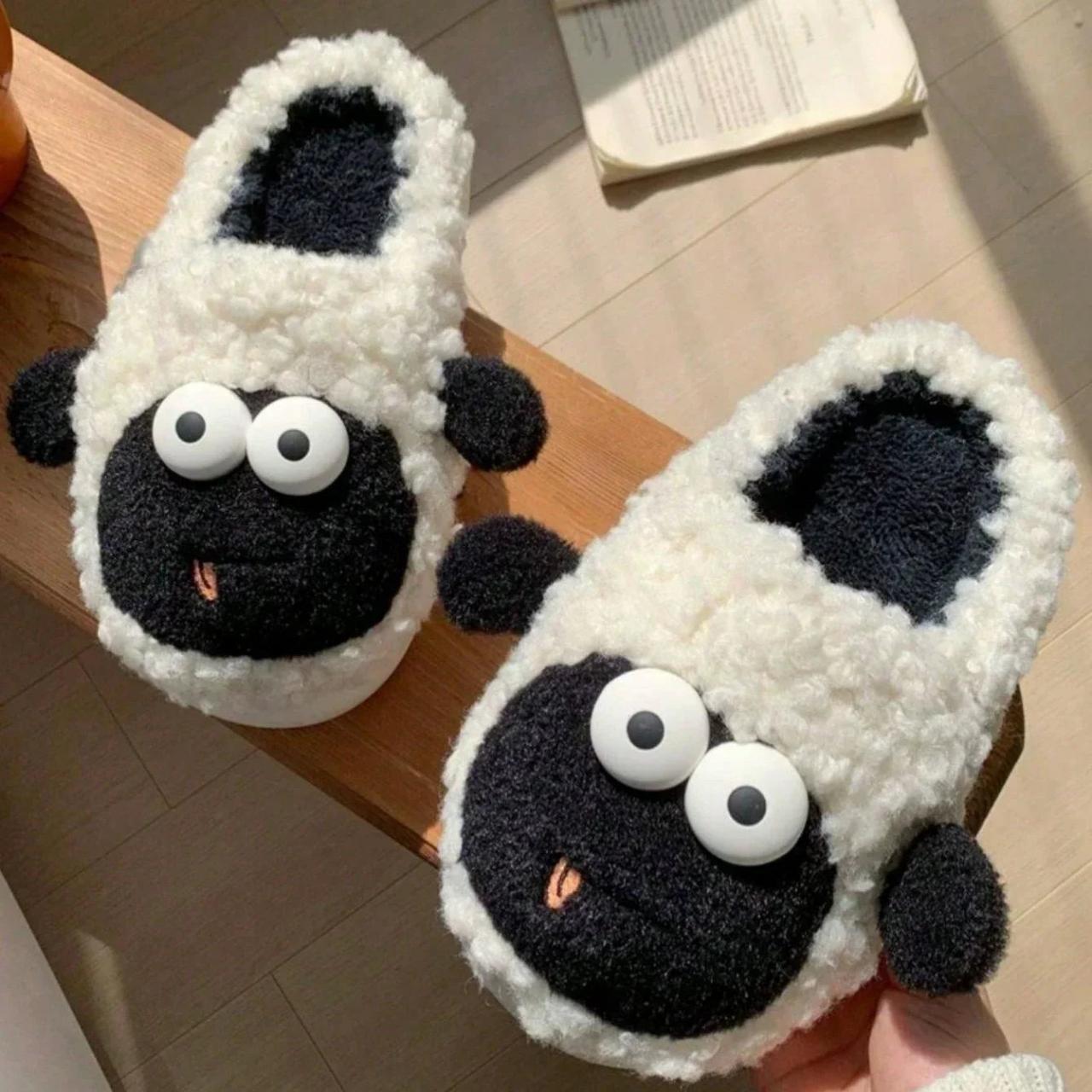 Cozy Sheep Plush Slippers With Cute on Luulla