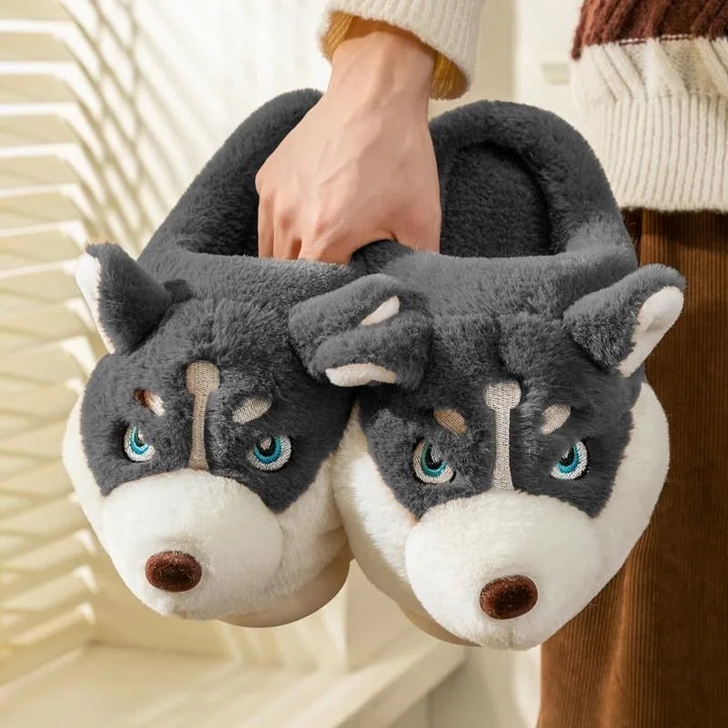 Mule Slippers Animal Slippers Next Dog Slippers Cozy Husky Themed - Main Image