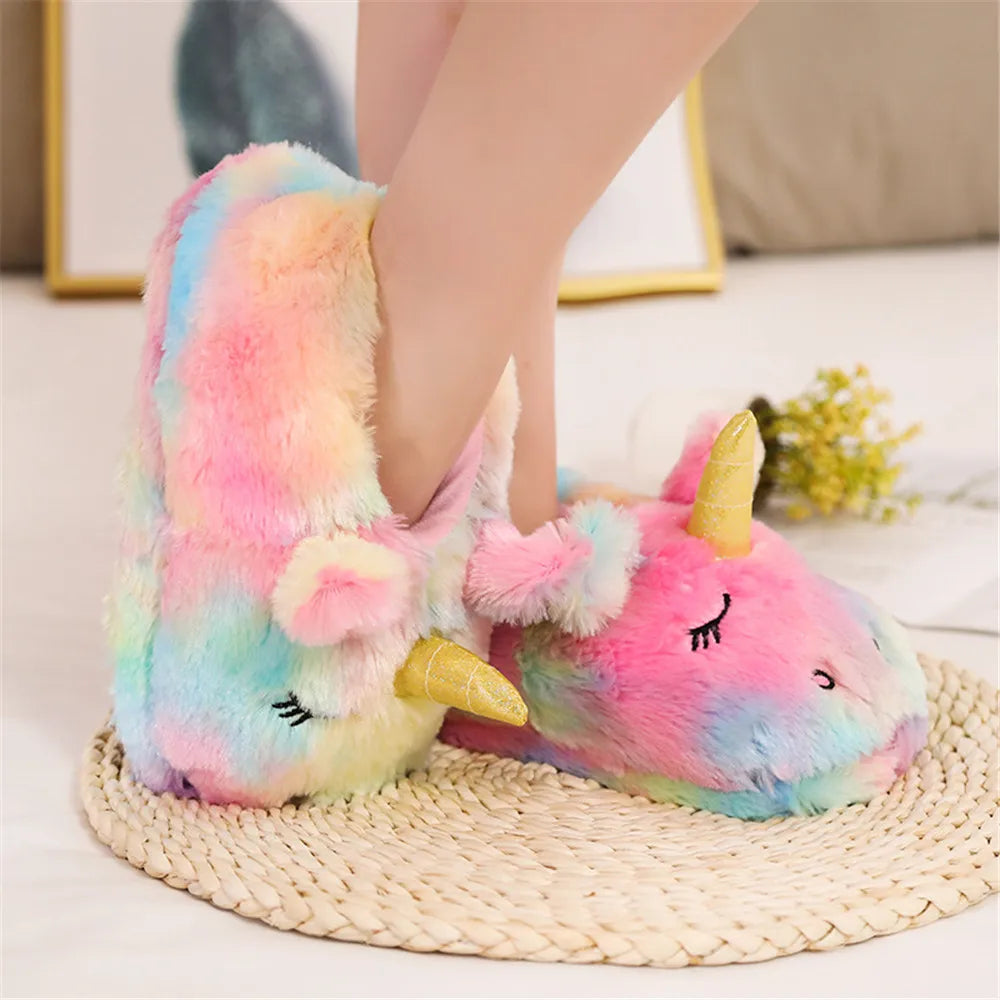 Unicorn indoor slippers discount