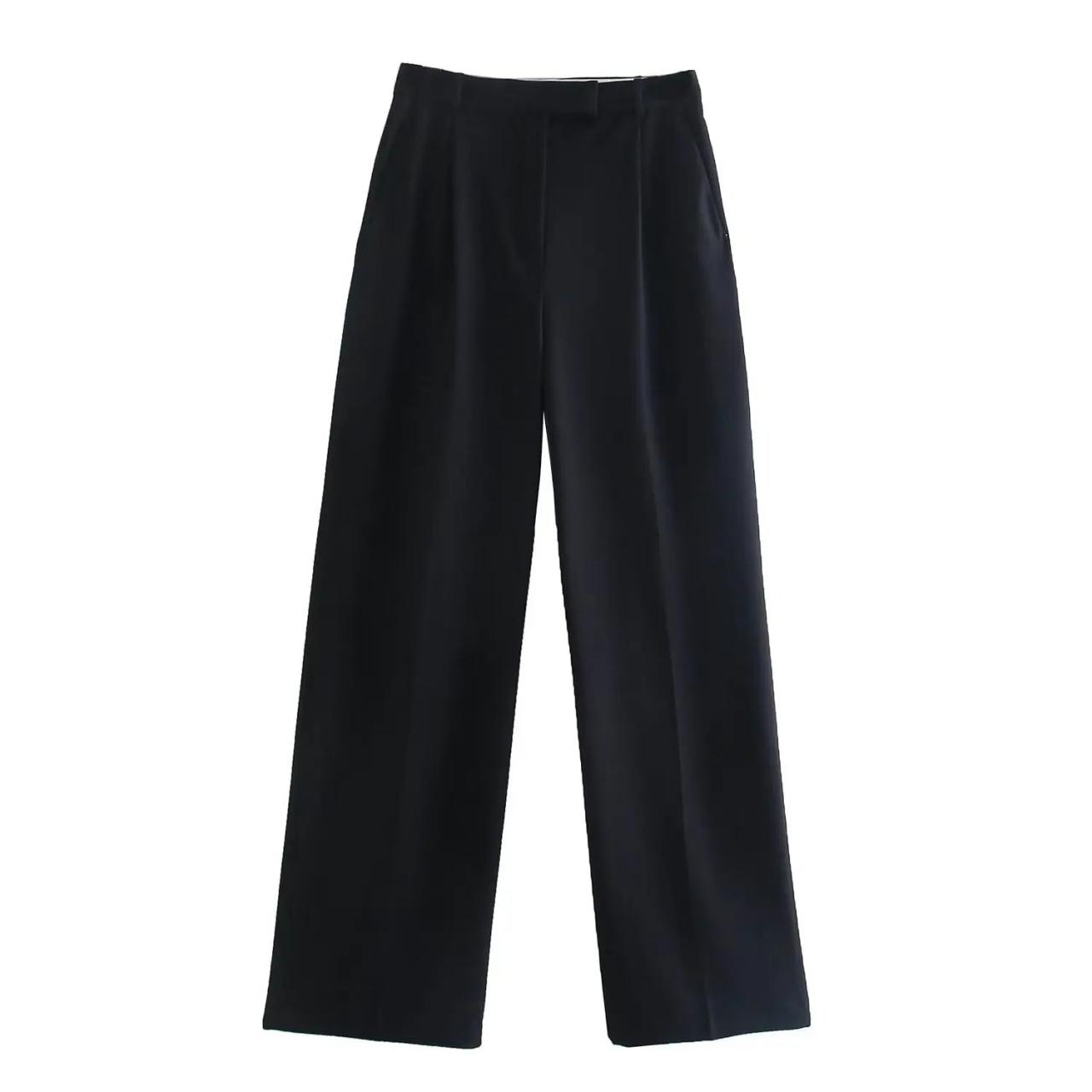 High-Waist Wide-Leg Trousers