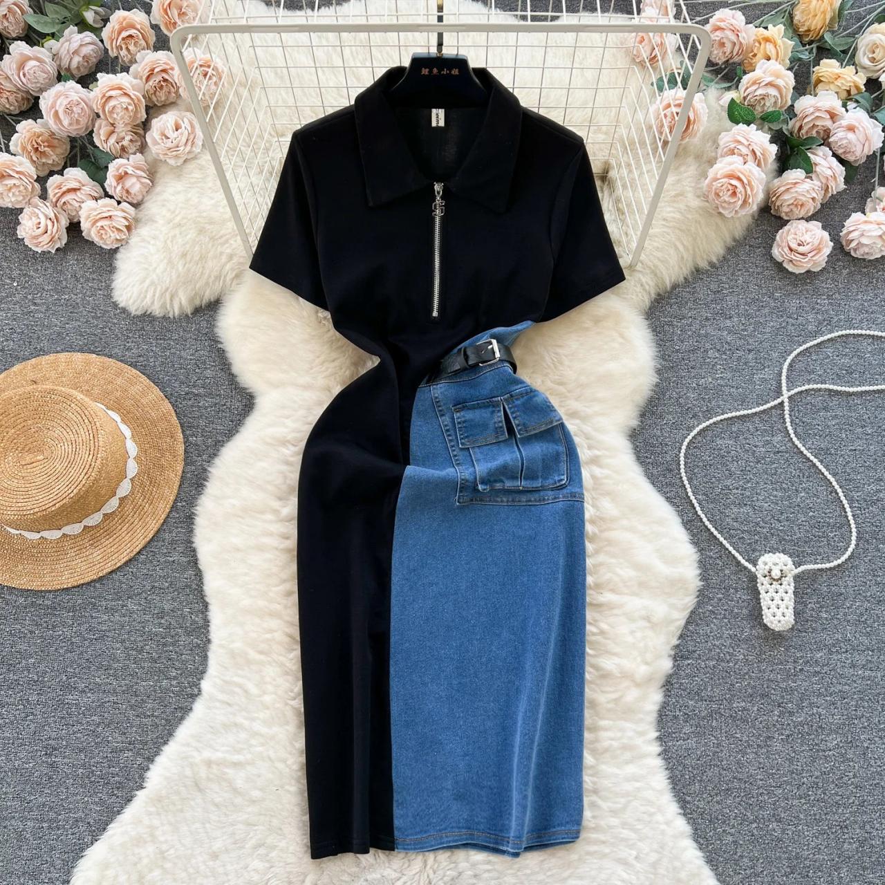 designer denim dresses and skirts ASOS Design - Denim Mini Shirt Dress - Women - Cotton - 4 US
