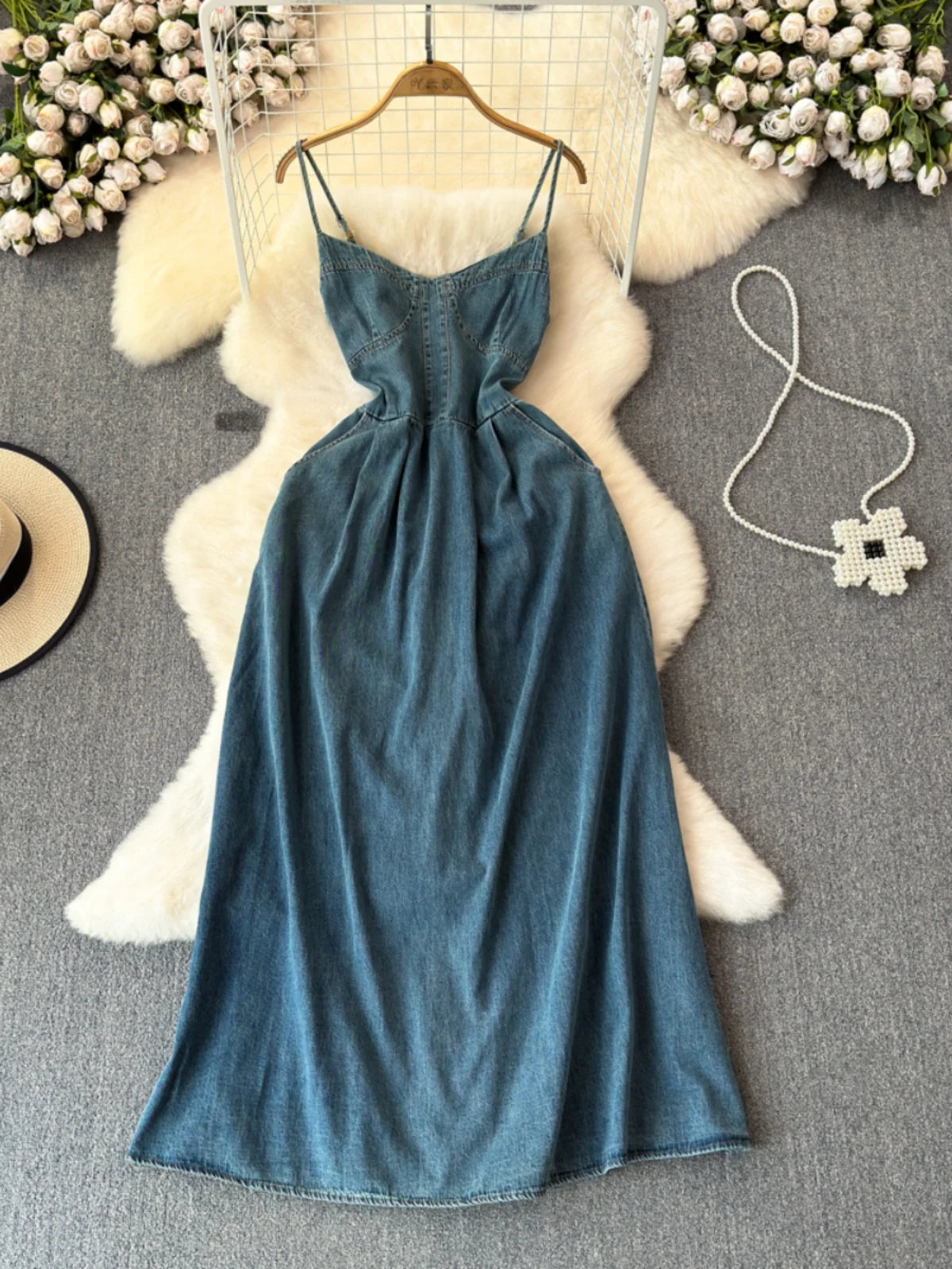 white christmas dresses Blu Pepper Women's Bow Strap Dress - Blue main image 1