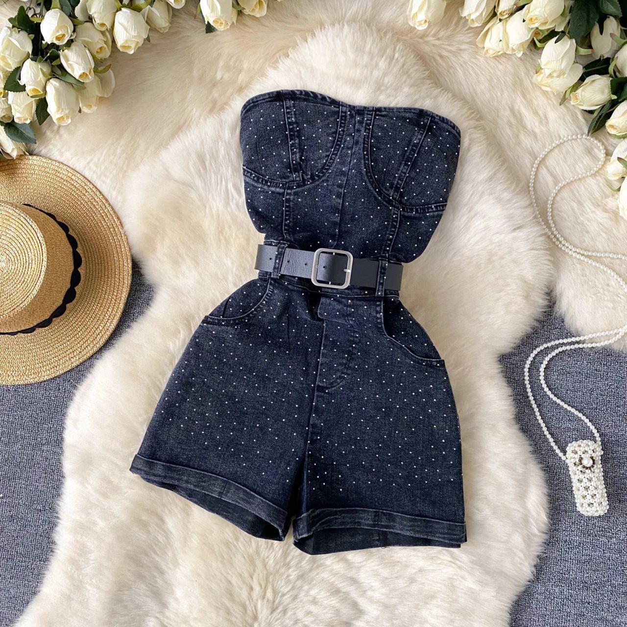 Korean Black Romper-Bust 30 main image 0