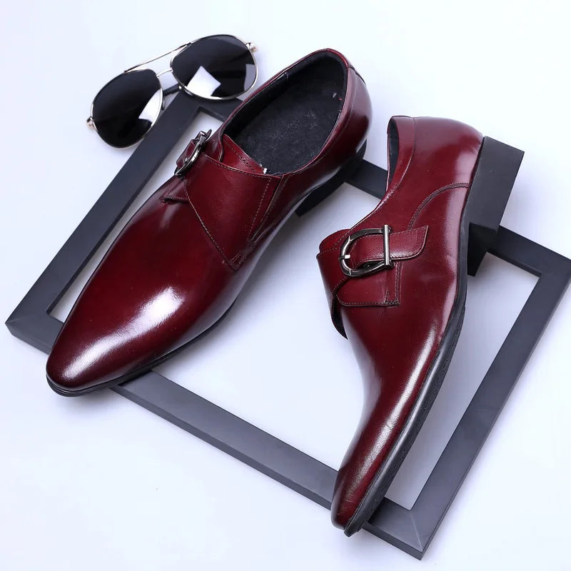 burgundy prom dress shoes Oxfords main image 1