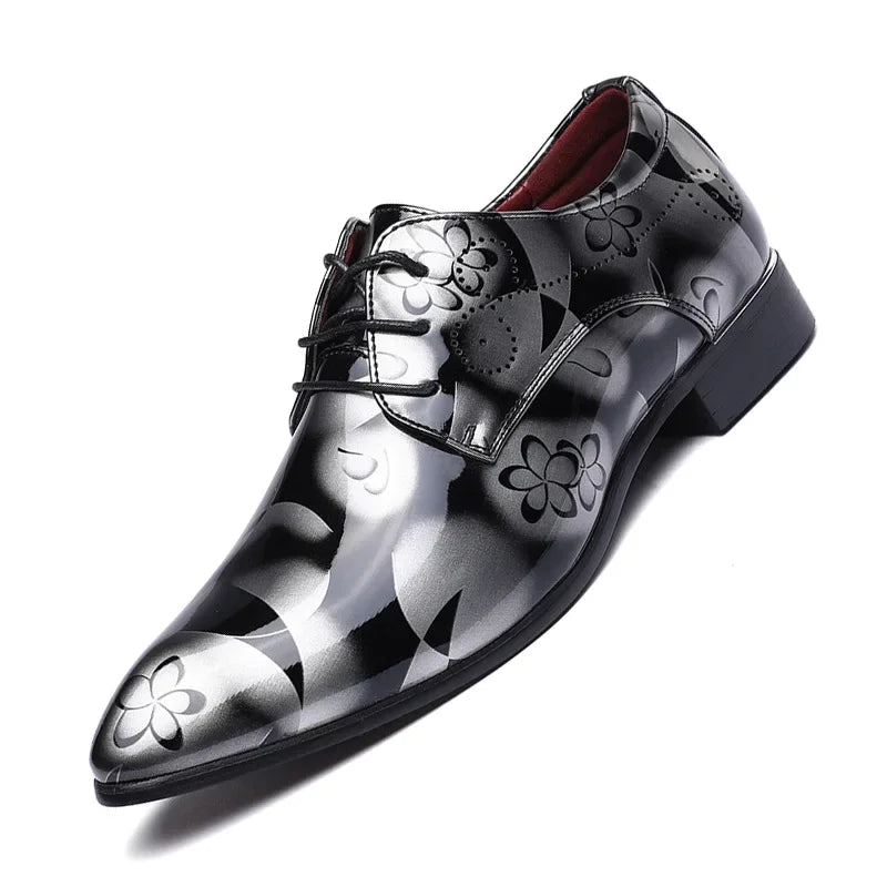 princess polly baby blue dress Men's Shiny Black Patent Oxford Dress Shoes Wedding Party – XPOSED