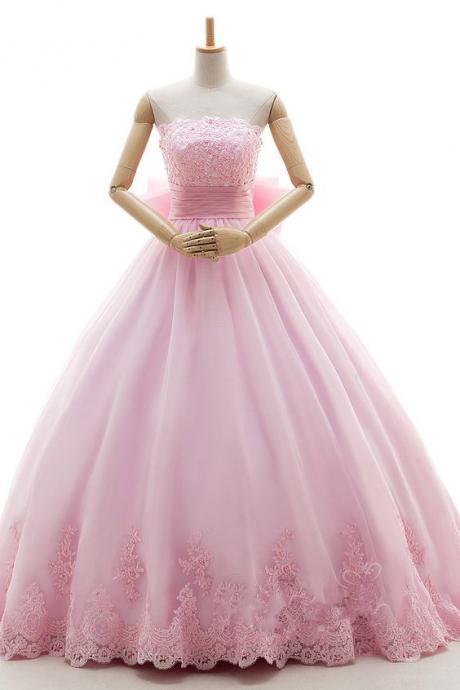 Modest Quinceanera Dress,pink Ball Gown,lace Prom Dress,fashion Prom Dress,sexy Party Dress, Style Evening Dress,custom Made