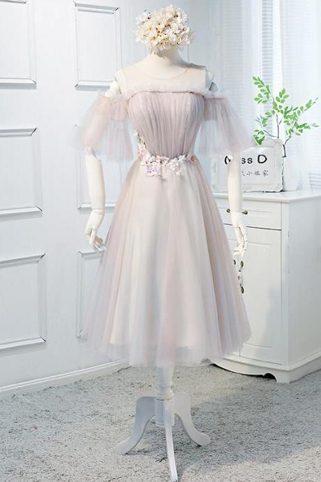 Fashion Medium Dress Style Elegant Thin Fairy Dreamy Quality Student Banquet Bridesmaid Dress,custom Made