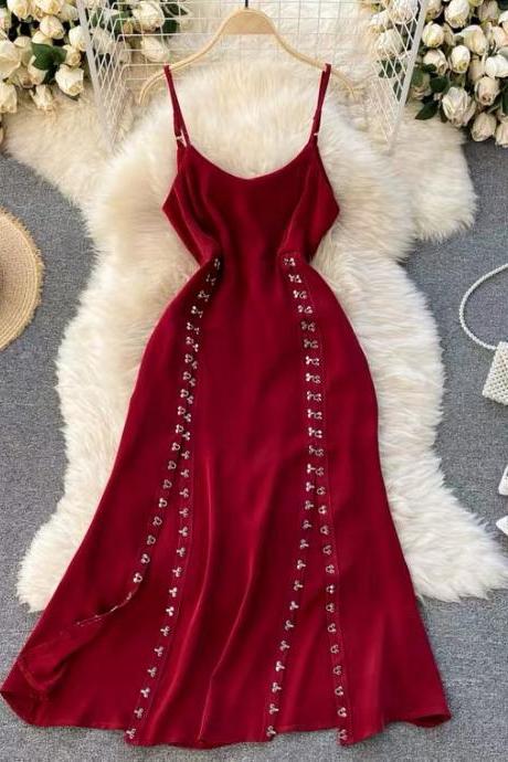 Split Dress, Sexy Spaghetti Strap Dress