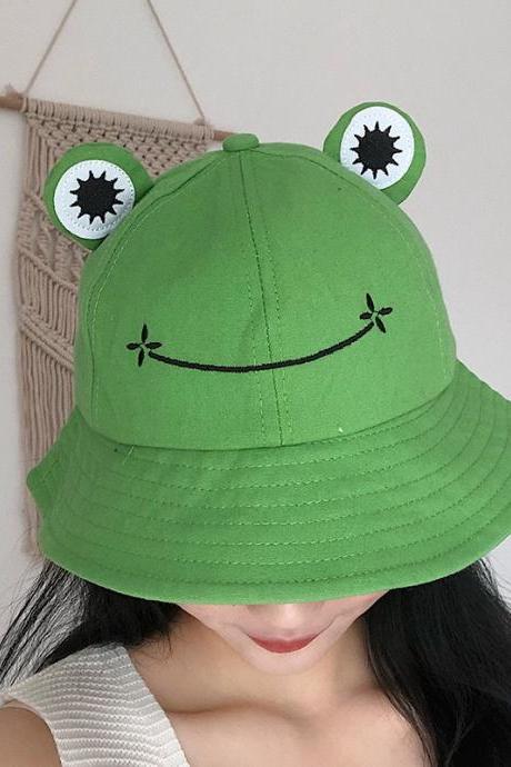 Spring and summer new style, leisure joker, wide - brimmed sunshade hat, frog ear fisherman hat,cute hat