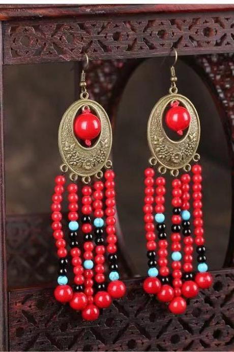 Original DIY, characteristic new style, ethnic style jewelry, characteristic Pakistan style, Nepal amorous feelings, earrings jewelry