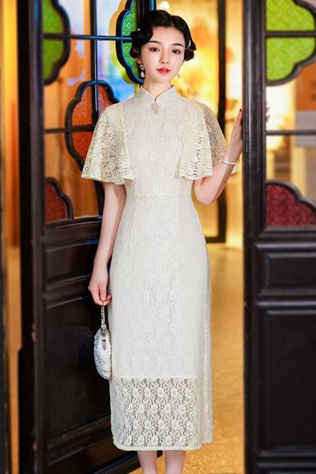 Modified Cheongsam Dresses, Lace Dresses, Bridesmaid Dresses,chinese Style