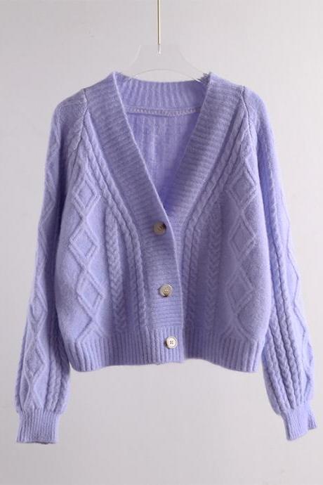 Short Knit Cardigan, Spring And Autumn, Versatile Blouse Sweater