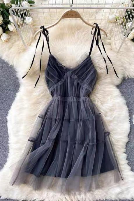 Fairy Tulle Dress, Sweet, Agaric Edge Slim Short Holiday Dress