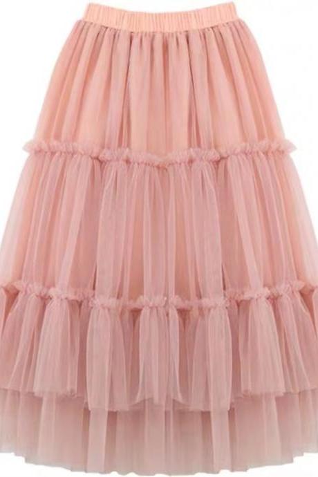  Children&amp;#039;s half skirt, girls&amp;#039; long half skirt, middle and large children&amp;#039;s princess pompous skirt, dance skirt, gauze half skirt