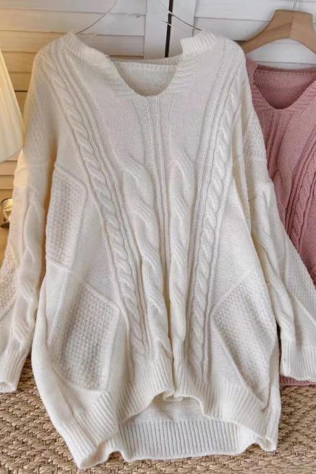 Vintage Twist Sweater, Loose, , Slouchy Pullover