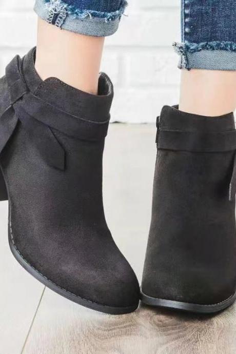 Autumn And Winter, Ankle Boots, Women's Fashion Single Boots