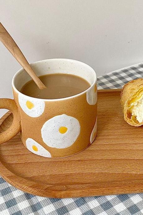 Ins Egg Ceramic Coffee Cup Mug Kitchen Breakfast Drinking Milk Tea Mug