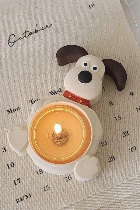 Ins Cute Dog Cartoon Resin Candle Holders
