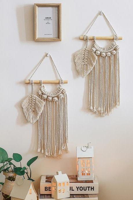 Wall Hanging Handwoven Bohemian Cotton Rope Tapestry Home Decor