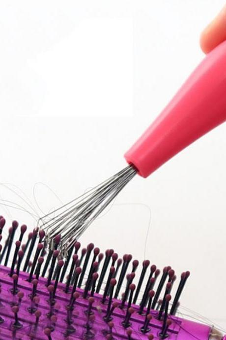 Comb Hair Brush Cleaner Plastic Handle Cleaning Brush