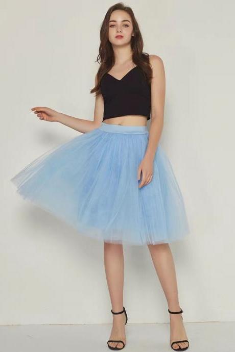 Five Layers Multi-layer Gauze Skirt Half Skirt, Peng Peng Tutu Skirt,5 Layers, Photo, Bridesmaid Skirt, Christmas, Halloween Skirt