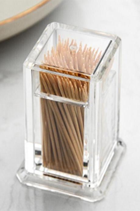 Convenient Glittering Simple Style Heatproof Toothpick Bottle