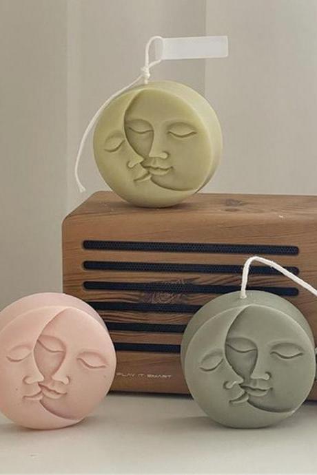 Moon Face Soy Wax Aromatherapy Candle