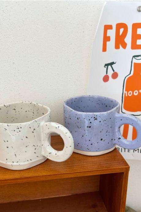 Irregular Niche Retro Cup Ink Splash Ceramic Milk Cup Creative Simple Coffee Cup Mug