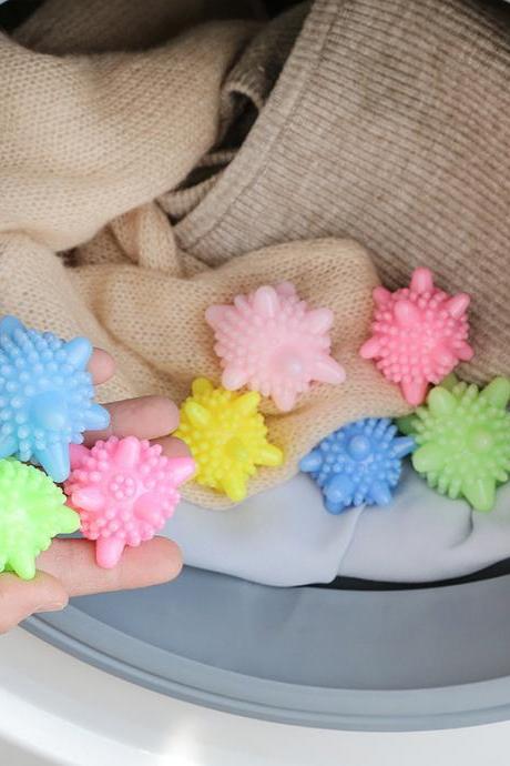 Clean Pvc Solid Dryer Balls Laundry Balls Reusable Household Washing Machine Clothes Anti-knot Softener Remove Dirt