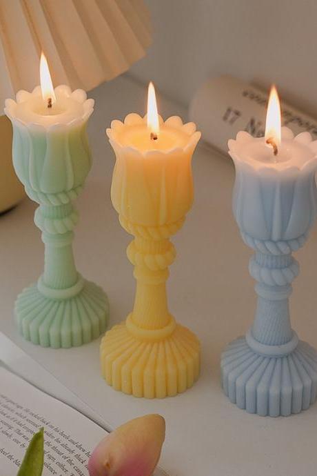 Handmade Tulip Candle Holder Shape Scented Candle