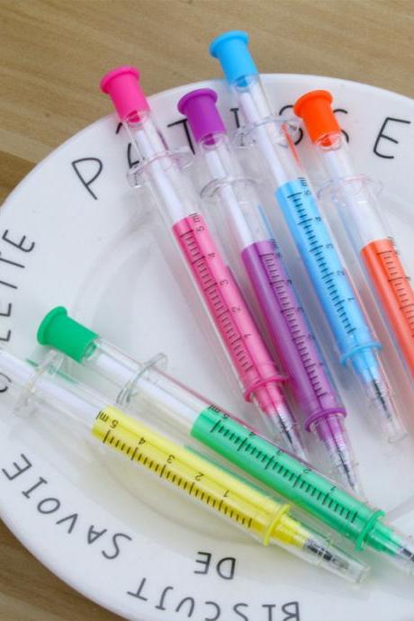 Creative Novelty Syringe Peculiar Shape Cute Stationery 0.5 Mm School Office Supplies Gel Pen