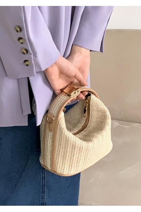 Straw Handbag For Women Shoulder Bags Small Bohemian Woven Beach Bags