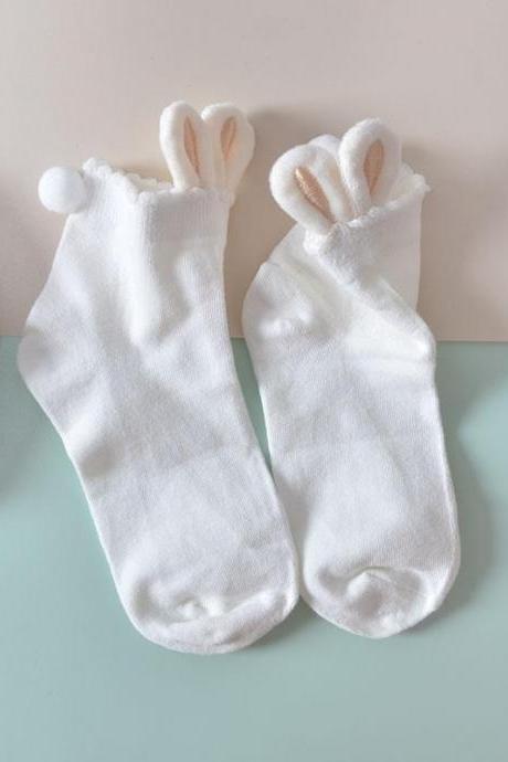 Japanese Korean Style Kawaii Lolita Socks Cute Rabbit Ear Socks