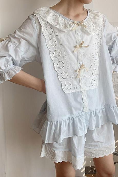 Women's Lolita Princess Lace Pajama Sets