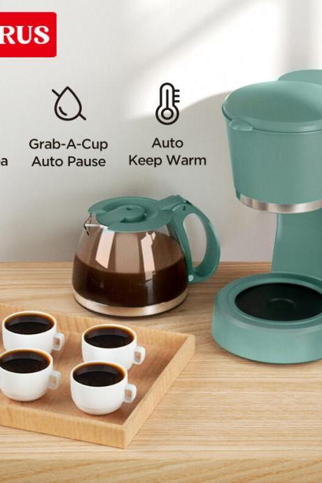 Drip Coffee Machine Americano Coffee Maker With 21Oz Glass Teapot Maker Reusable Filter