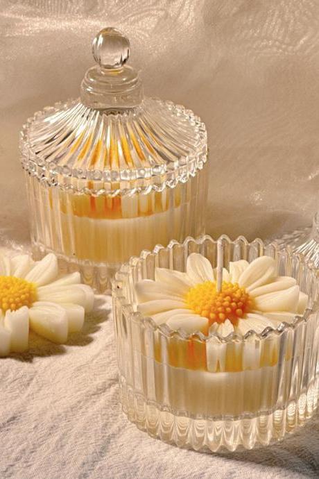 Light Luxury Sunflower Scented Candles In Glass Creative Birthday Candles