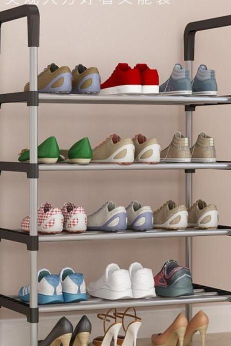 Shoe rack simple household assembly door shoe cabinet simple folding hall cabinet