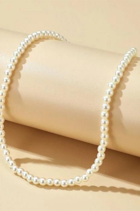 Vintage French Small Anti-pearl Necklaces For Women