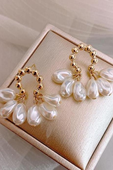 Pearl Earrings For Women Personality Pendant Earring Elegant Jewelry For Women Gift