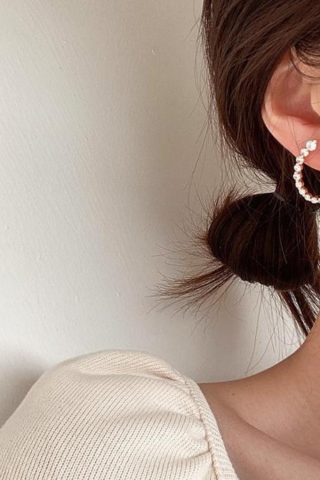 Delicate U Shaped Zircon Earrings Top Design Fashion Jewelry