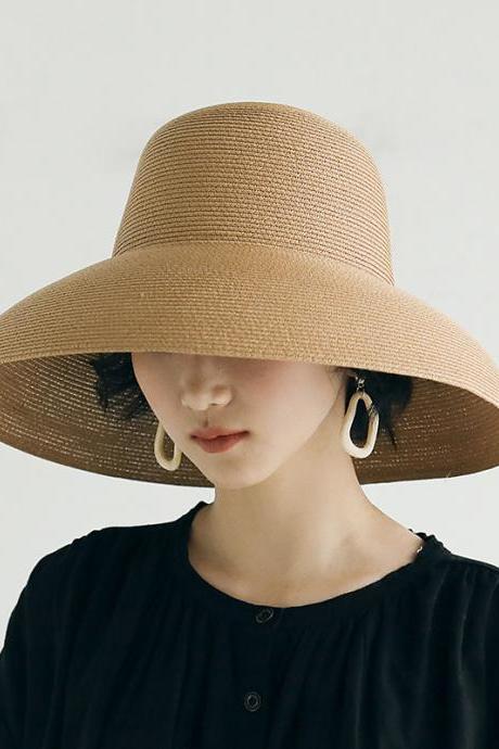 Retro, Fashion Straw Hat, Sun Visor, Sun Protection, Seaside Beach Hat, Big Brim Sun Hat